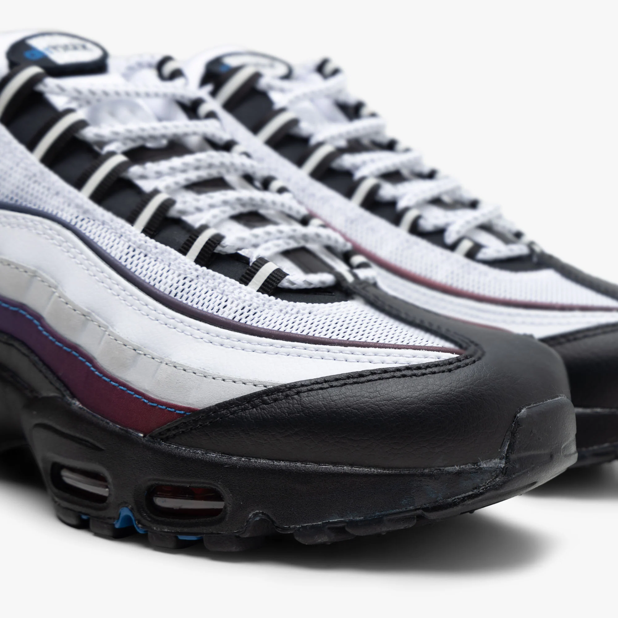 Nike Air Max 95 PRM White / University Red - Blue Jay - Image 6