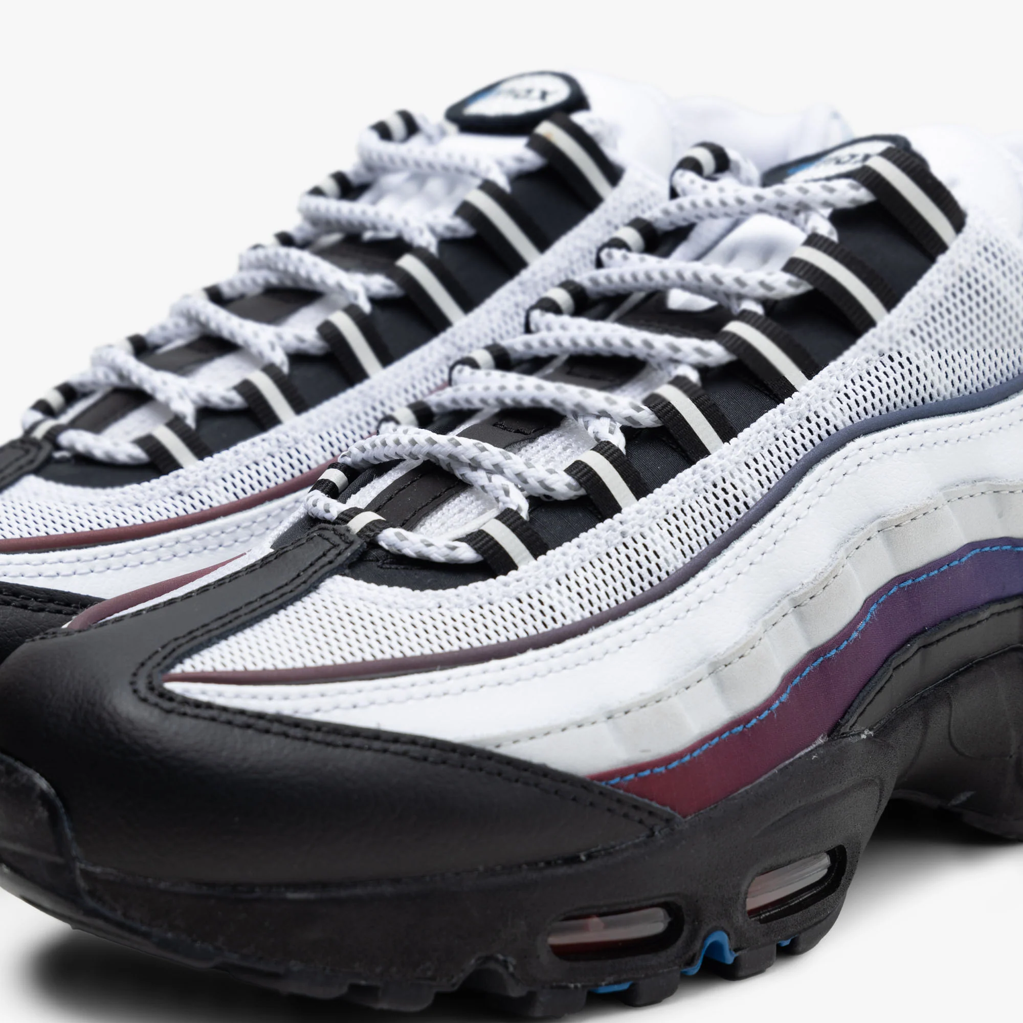 Nike Air Max 95 PRM White / University Red - Blue Jay - Image 7