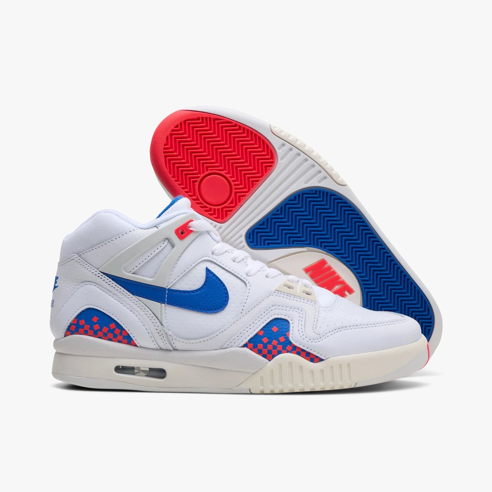 Nike Air Tech Challenge II White / Royal Blue - Laser Crimson - Image 2