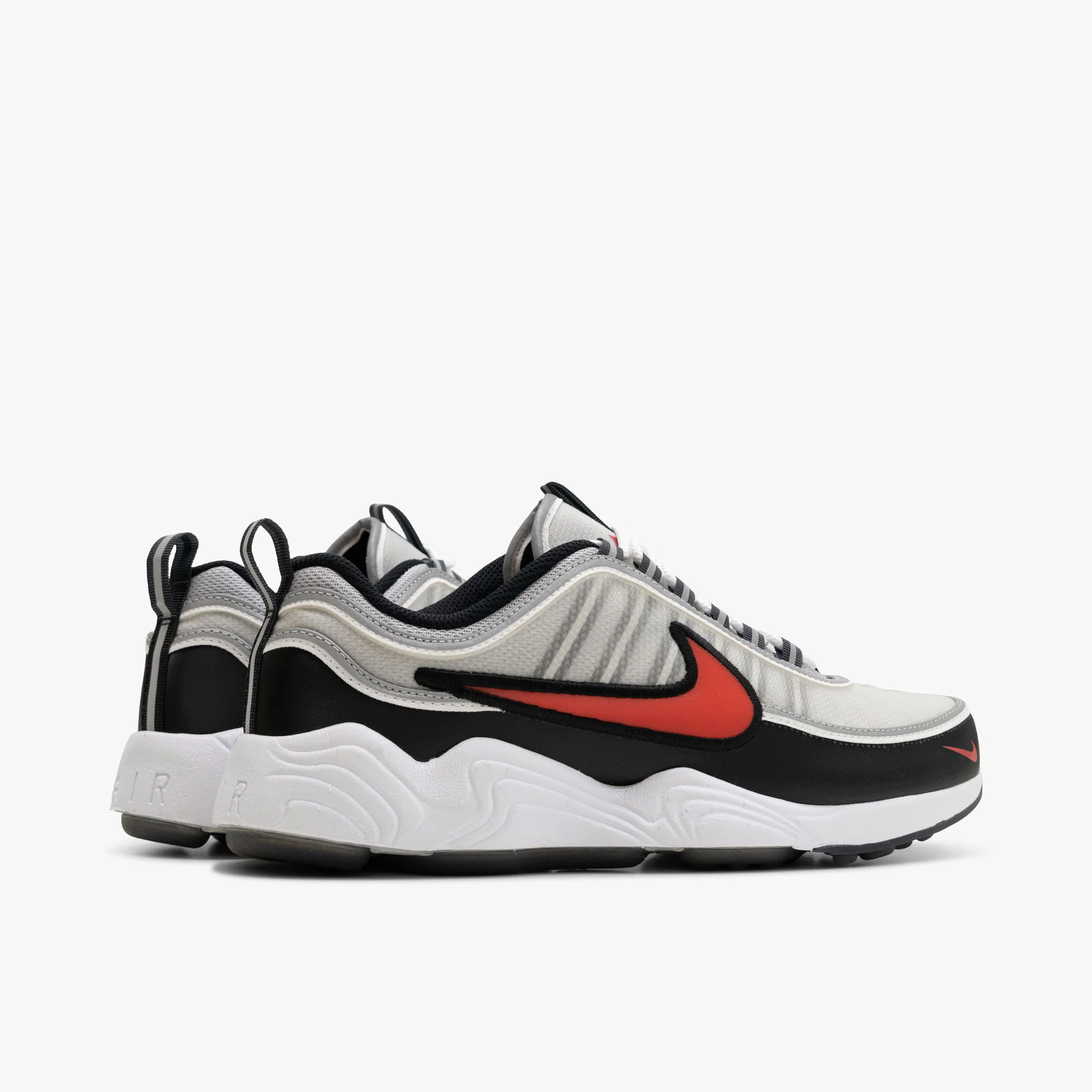 Nike Air Zoom Spiridon Metallic Silver / Sport Red - Black - Image 4