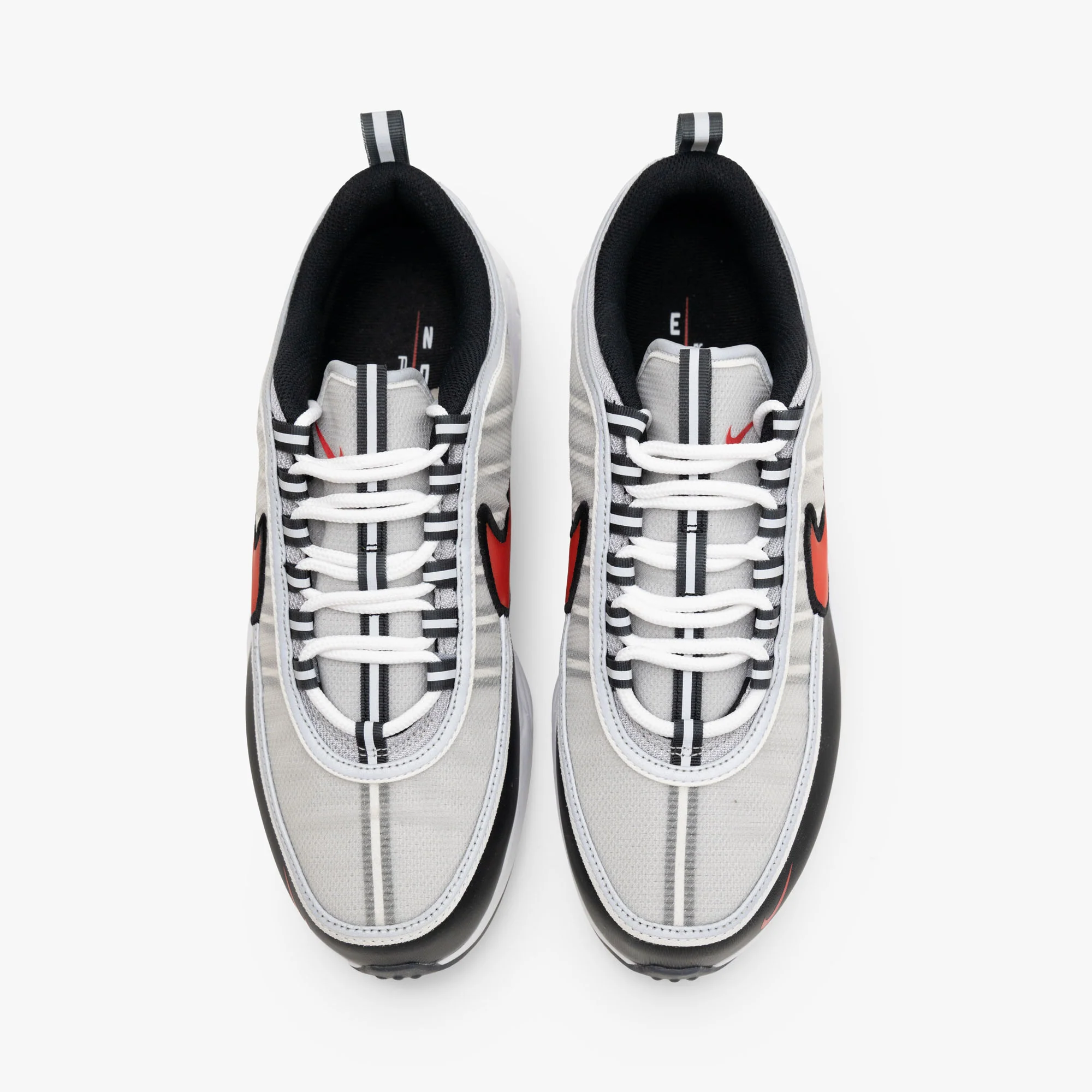 Nike Air Zoom Spiridon Metallic Silver / Sport Red - Black - Image 5