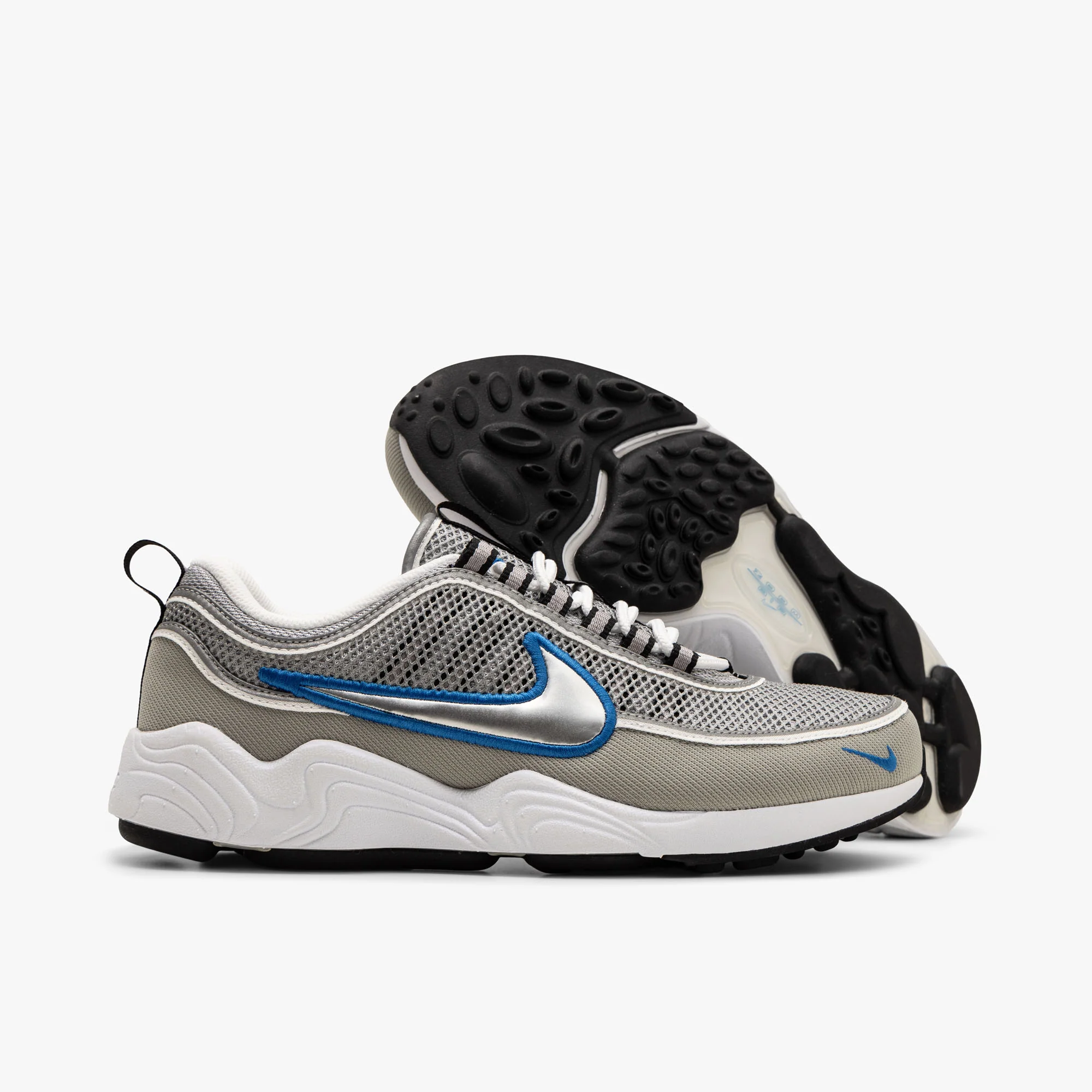 Nike Air Zoom Spiridon SP Metallic Silver / Signal Blue - Image 2