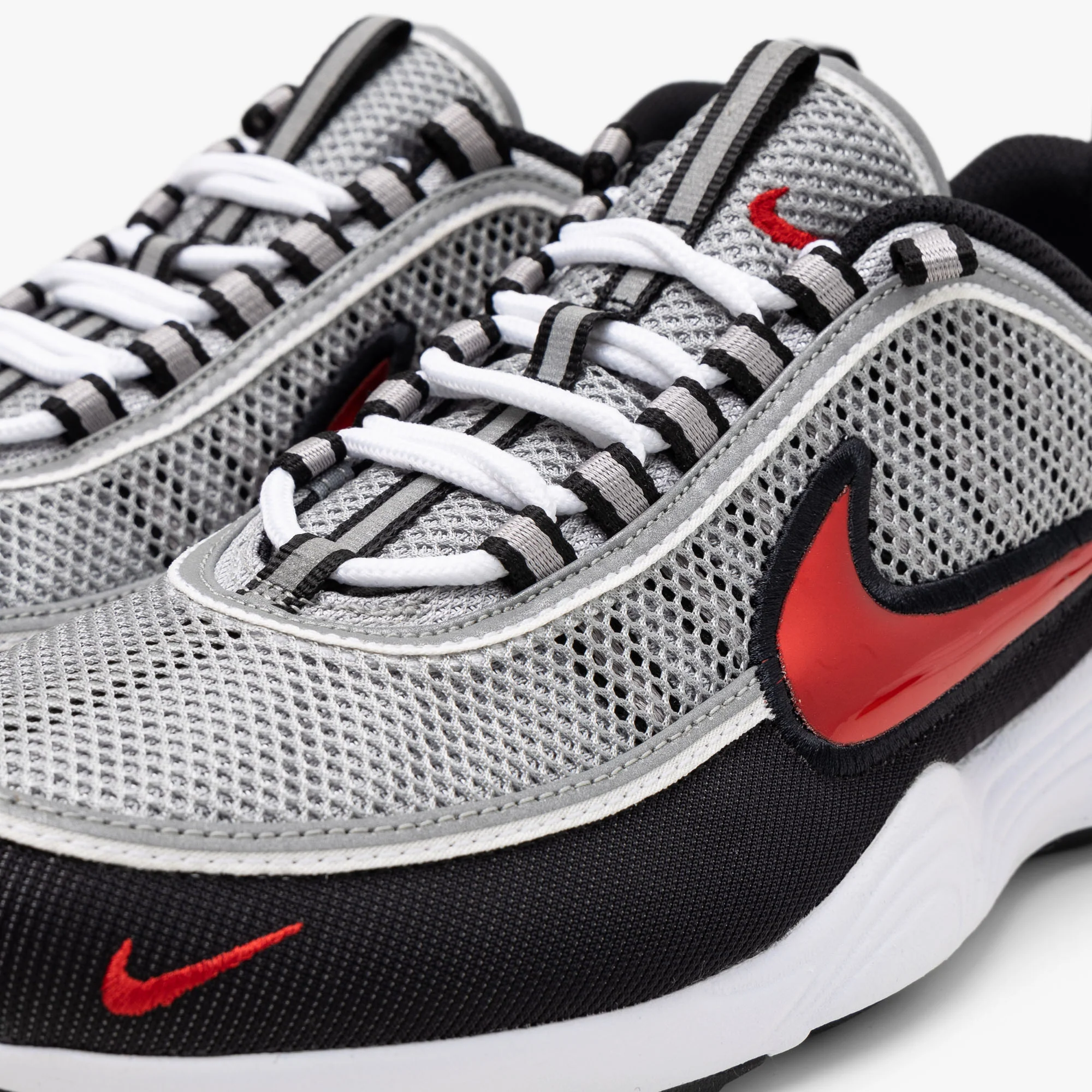 Nike Air Zoom Spiridon SP Metallic Silver / Sport Red - Image 7
