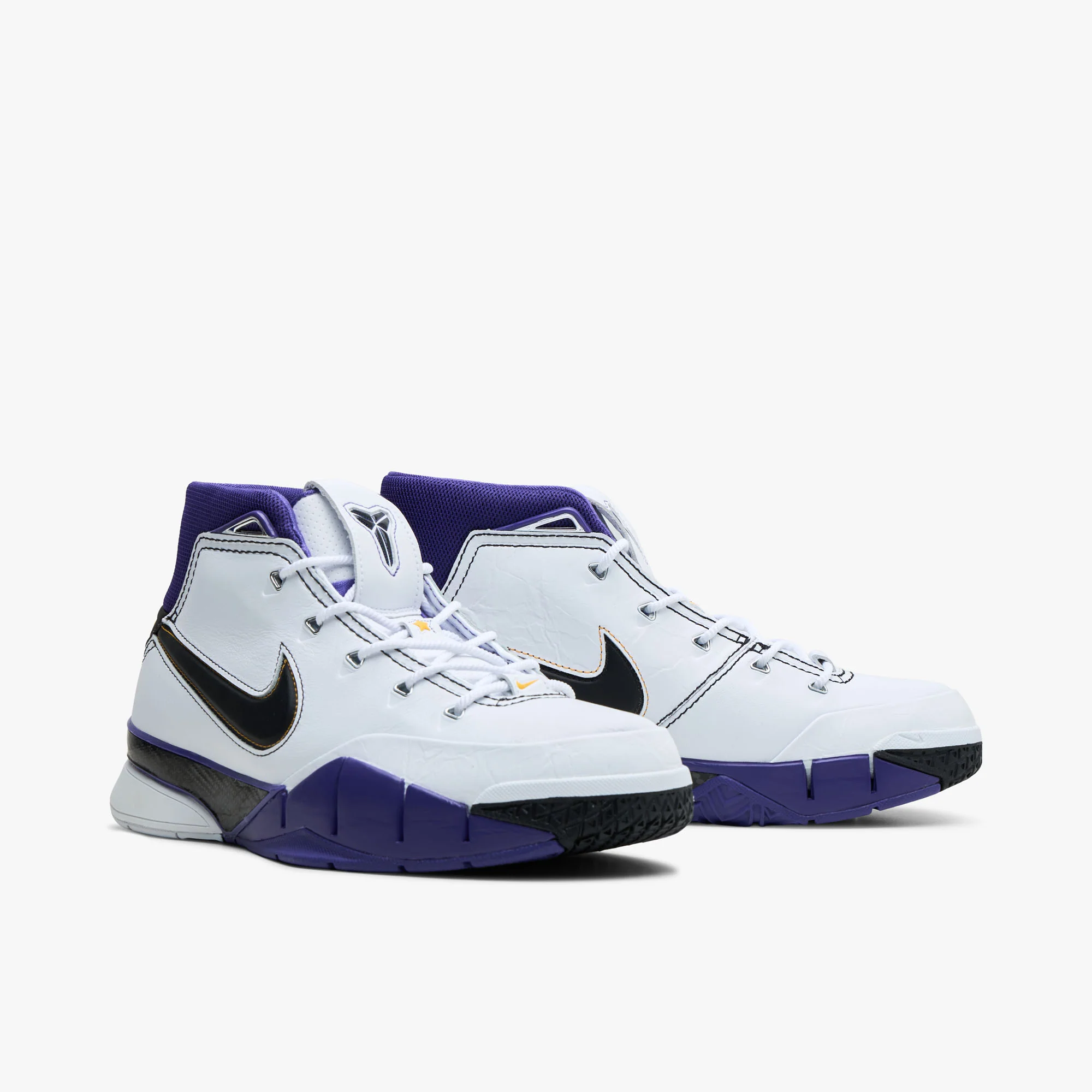Nike Kobe I "Uno" White / Black - Court Purple - Image 3