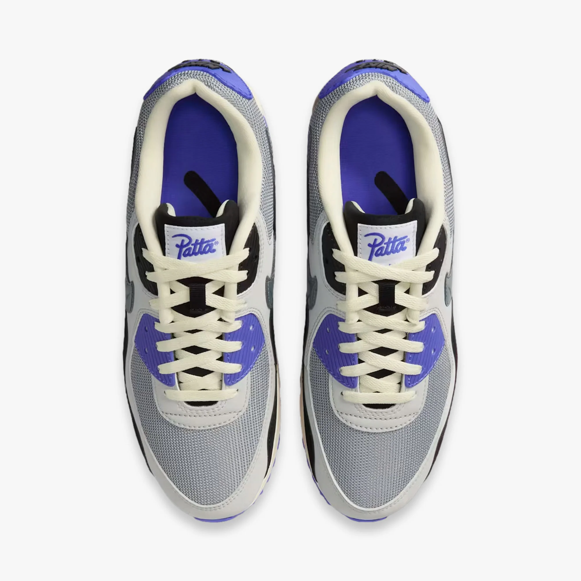 Nike x Patta Air Max 90 SP Particle Grey / Neutral Grey - Sapphire - Image 3