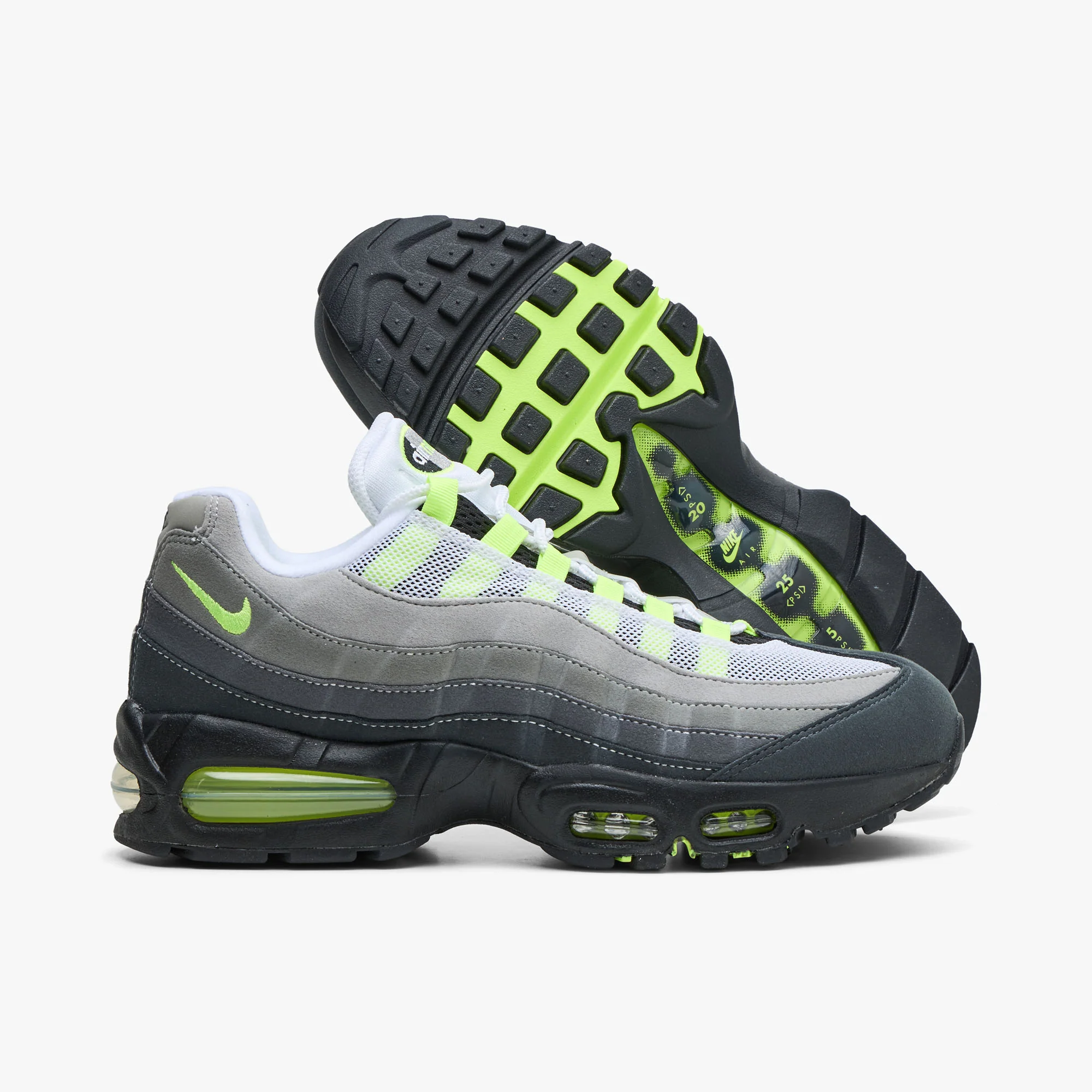 Nike Women's Air Max 95 OG Black / Neon Yellow - Image 2
