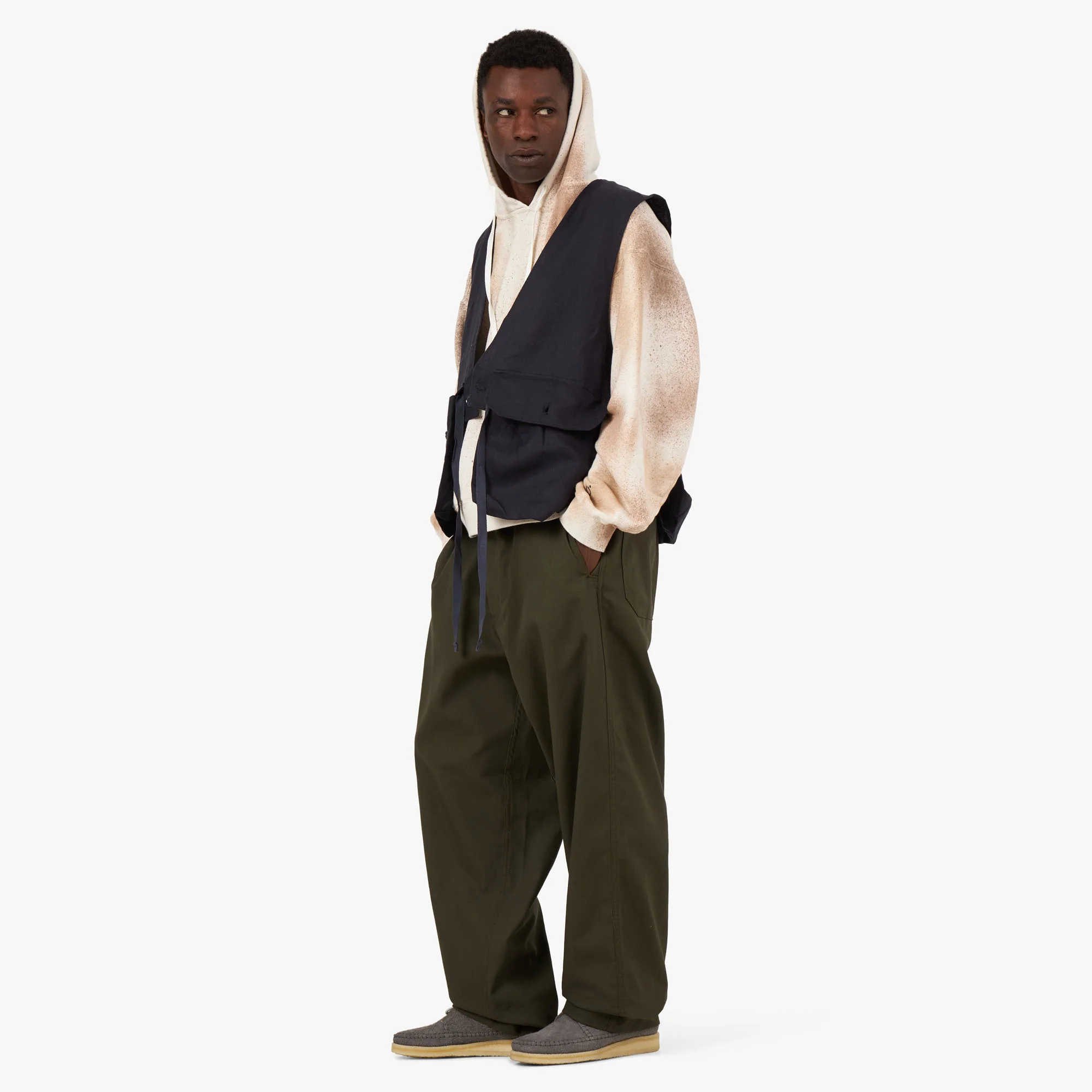 NOMA t.d. Hand Dyed Twist Pullover Hoodie / Multi - Image 6