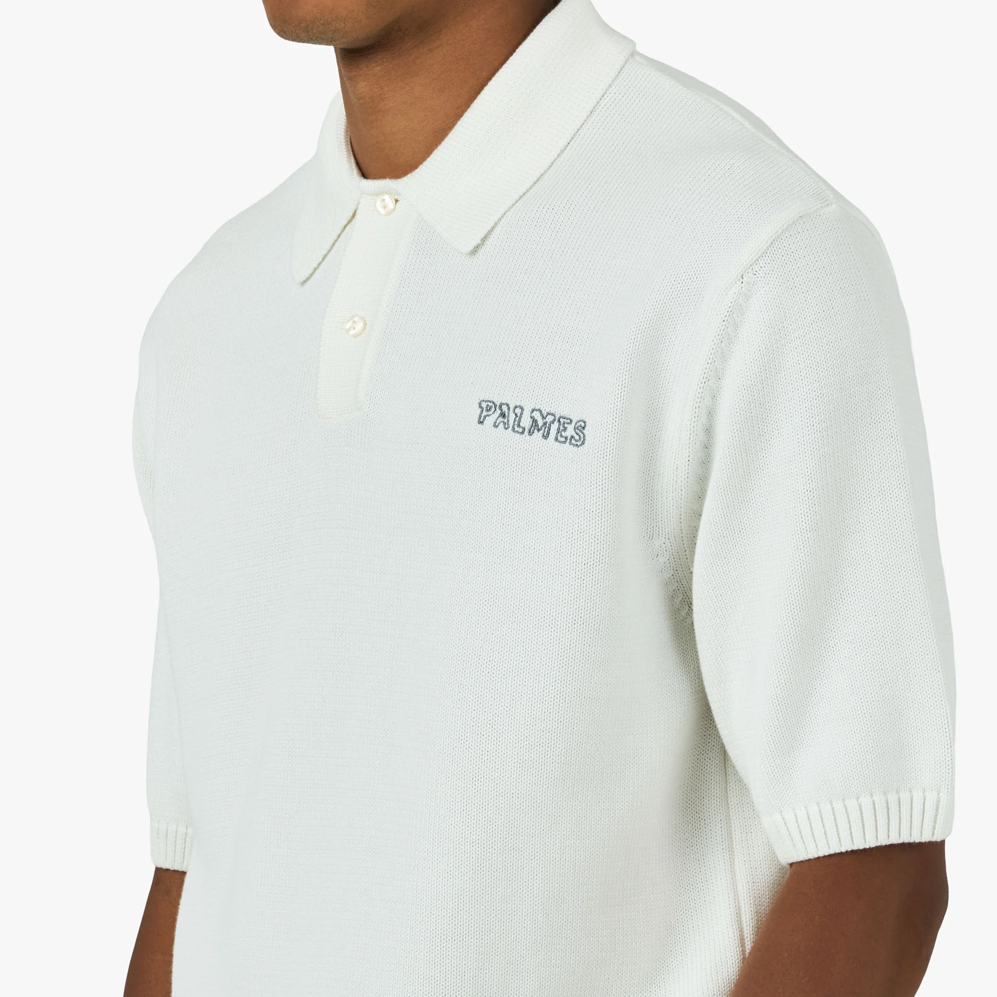 Palmes Knit Polo Off-White - Image 4