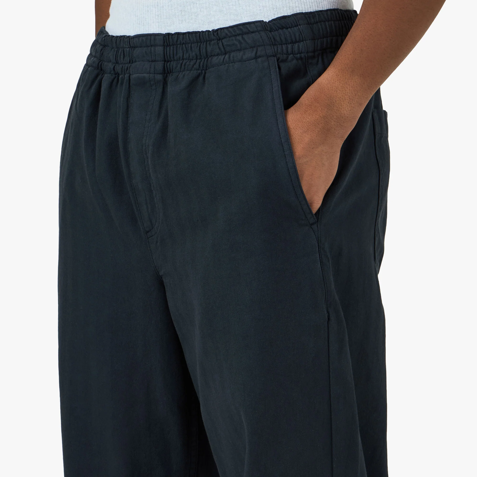 Palmes Lucien Herringbone Trousers Black - Image 4