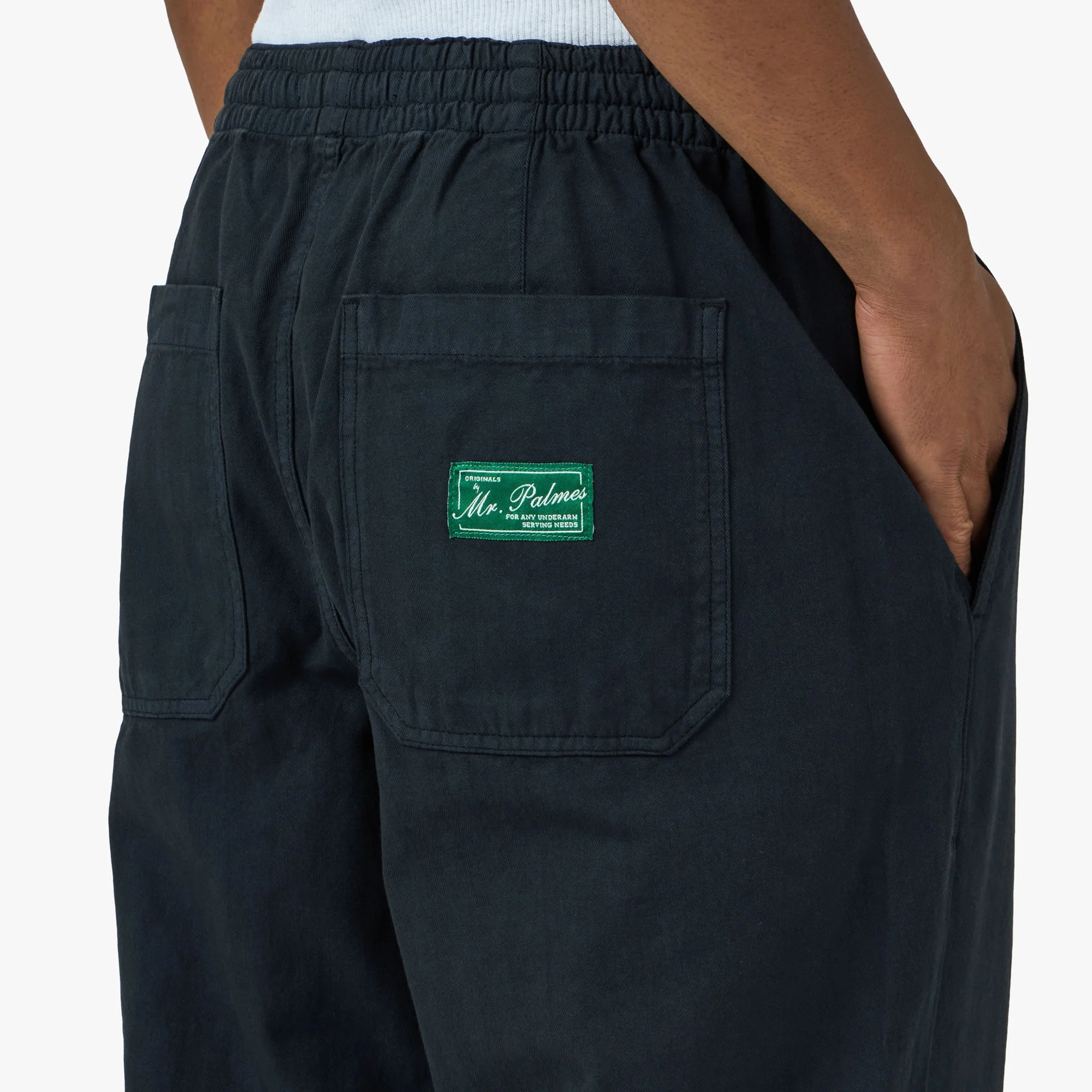 Palmes Lucien Herringbone Trousers Black - Image 5