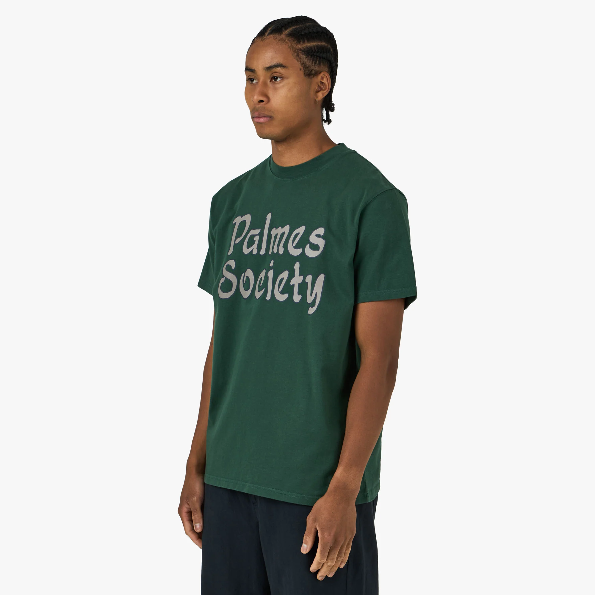 Palmes Society T-Shirt Dark Green - Image 2