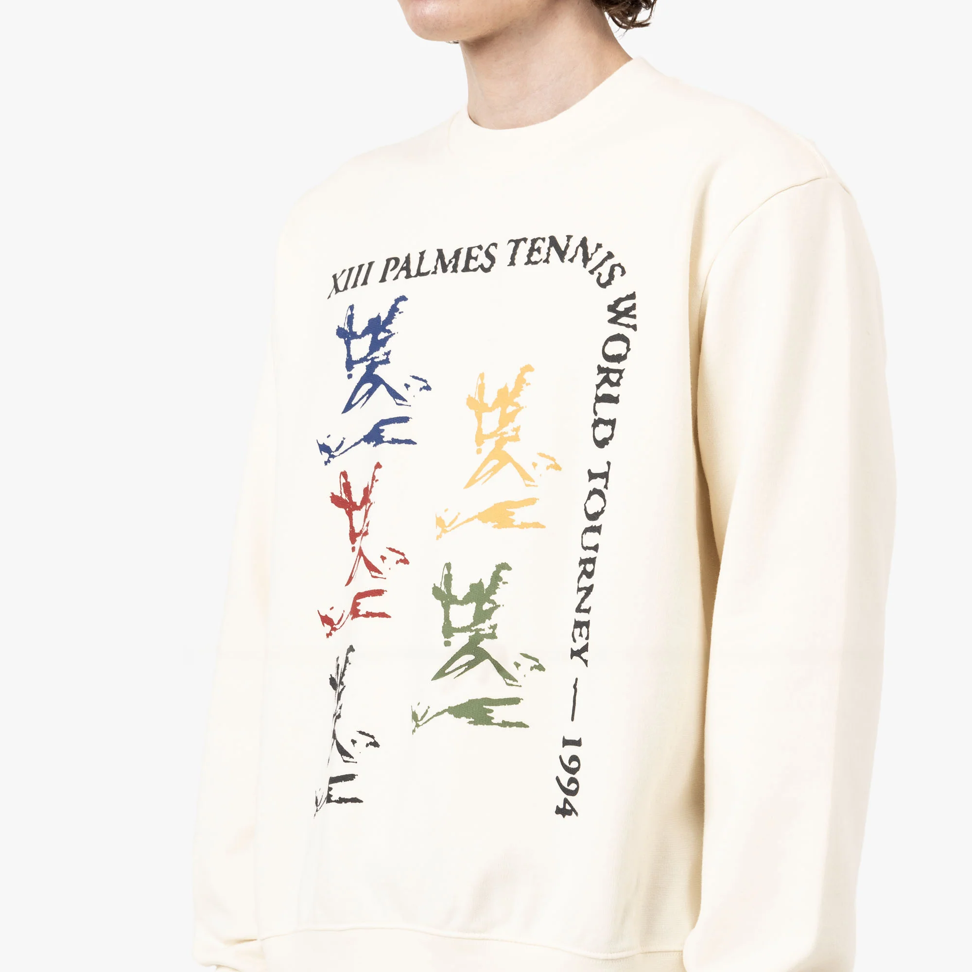 Palmes Tourney Crewneck Off White - Image 4