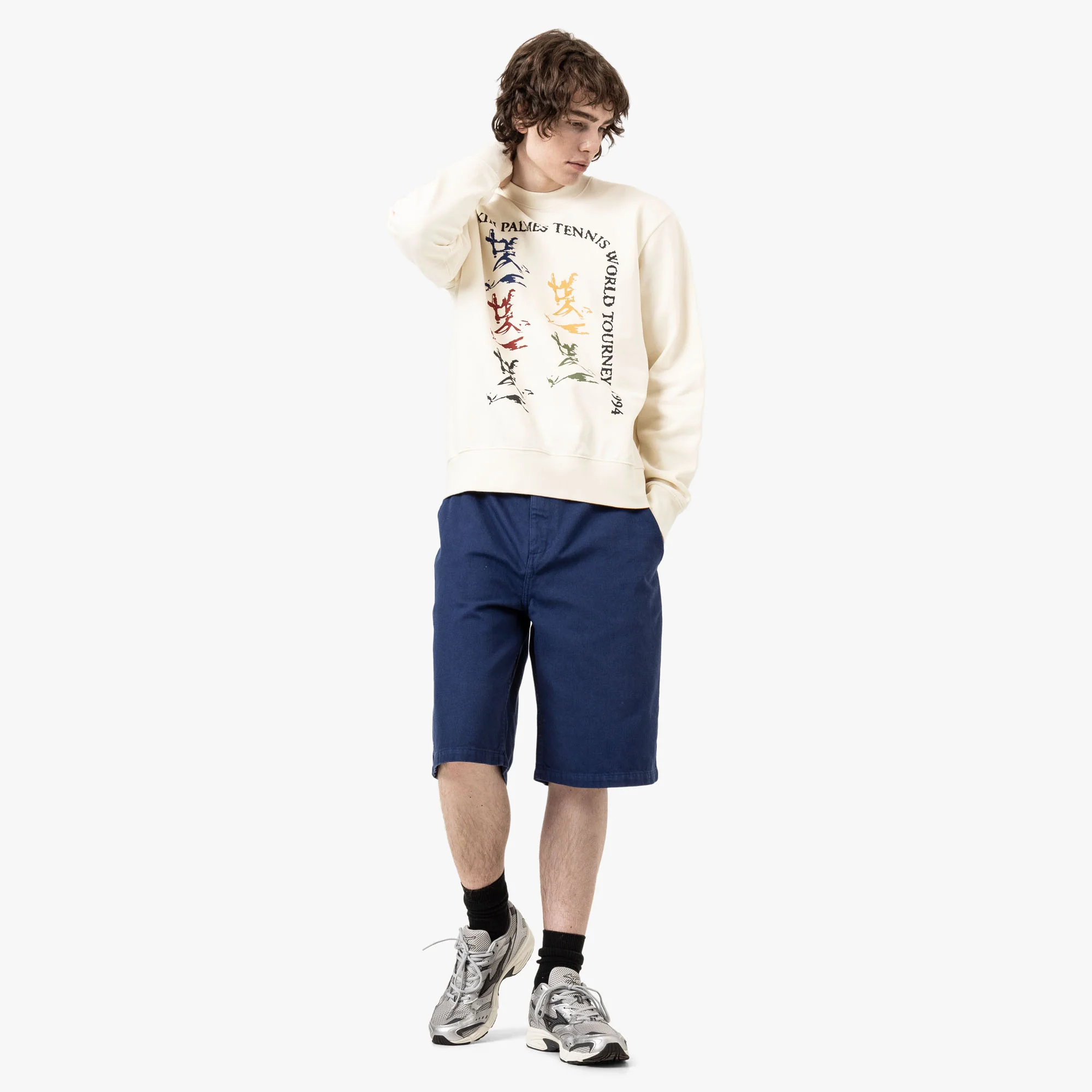 Palmes Tourney Crewneck Off White - Image 6