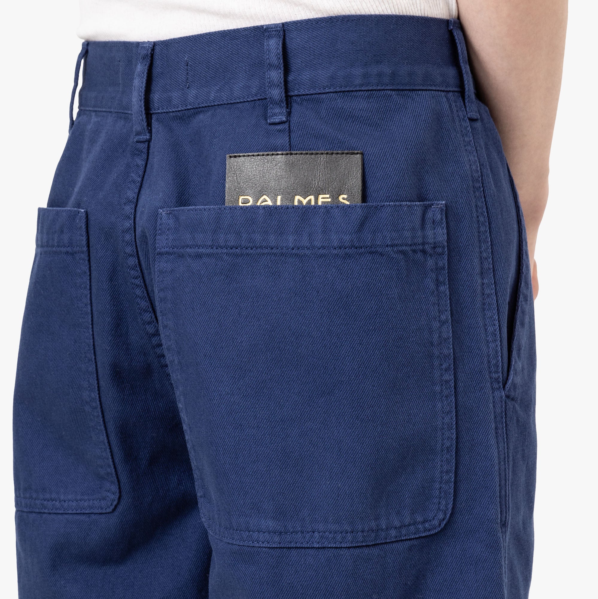 Palmes Twill Patch Shorts Blue - Image 5