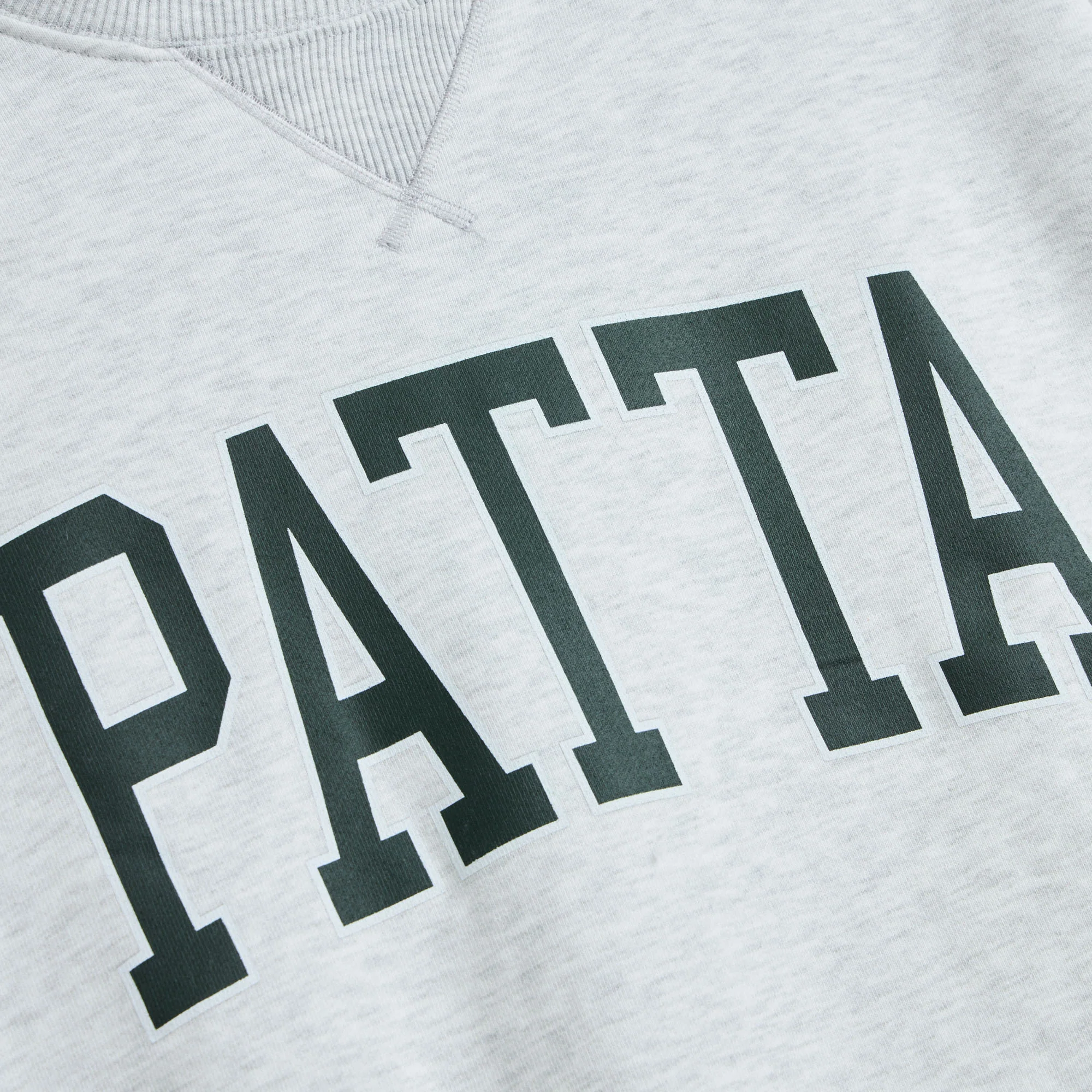 Patta Arc Logo Crewneck Sweater / Light Melange Grey - Image 4