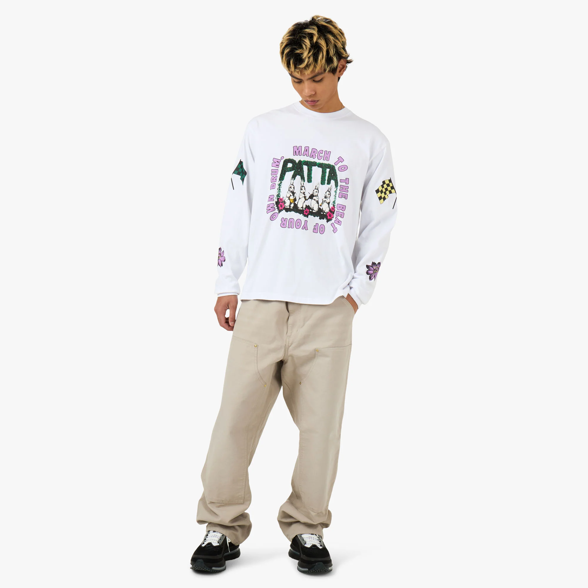 Patta Own Your Own Mind Long Sleeve T-Shirt White - Image 6