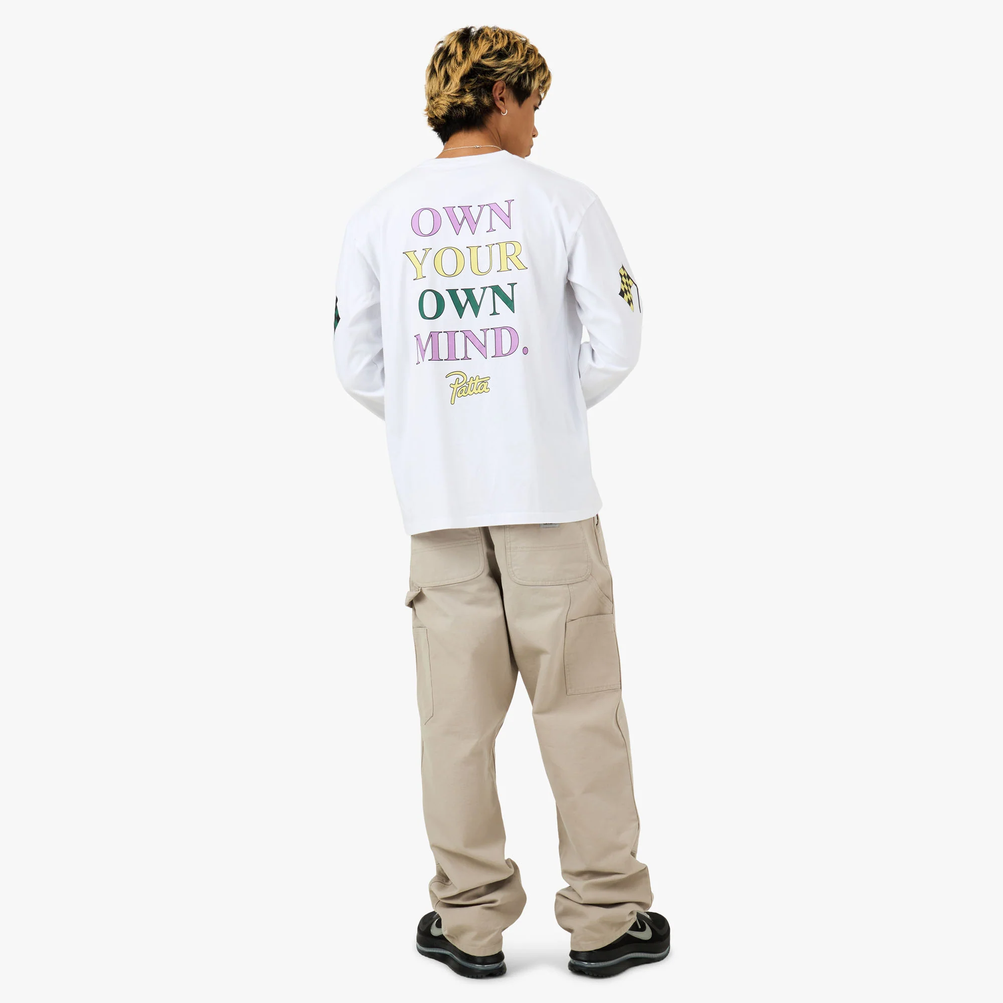 Patta Own Your Own Mind Long Sleeve T-Shirt White - Image 7