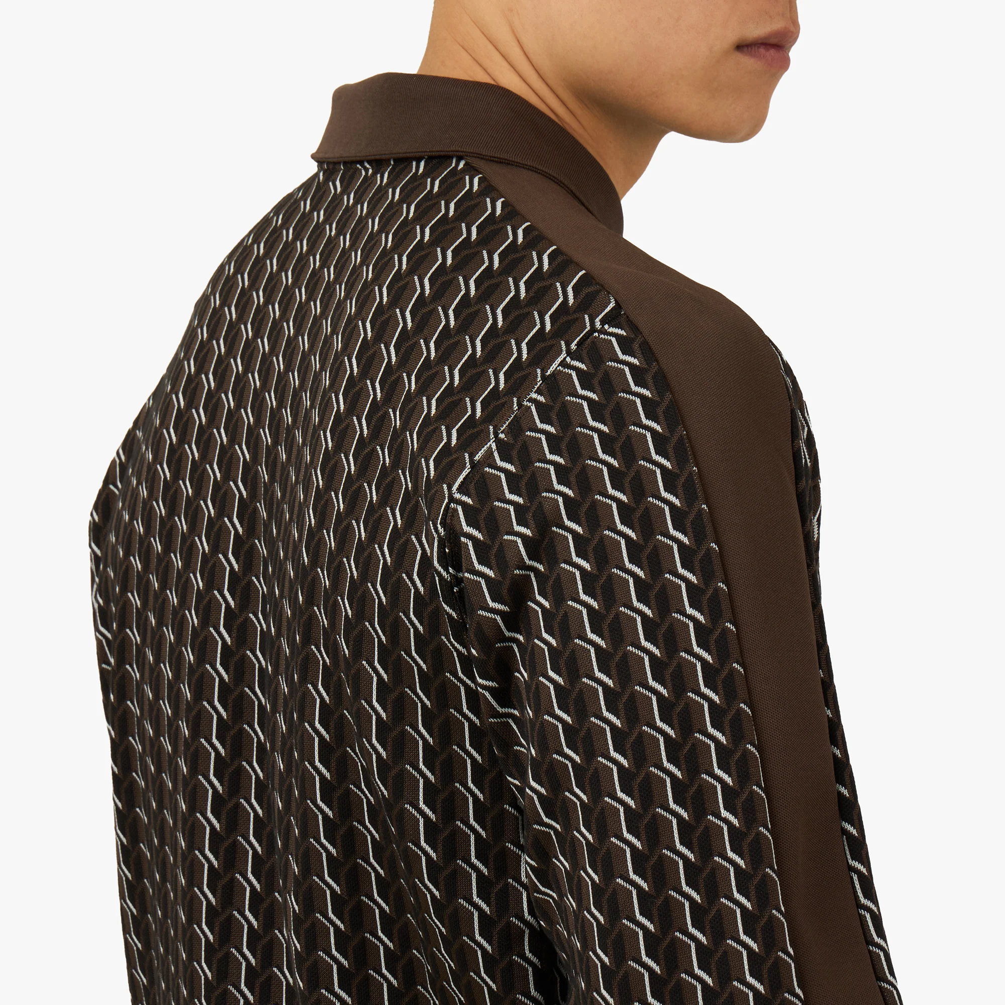 PUMA x JJJJound T7 Longsleeve Polo Chocolate - Image 5
