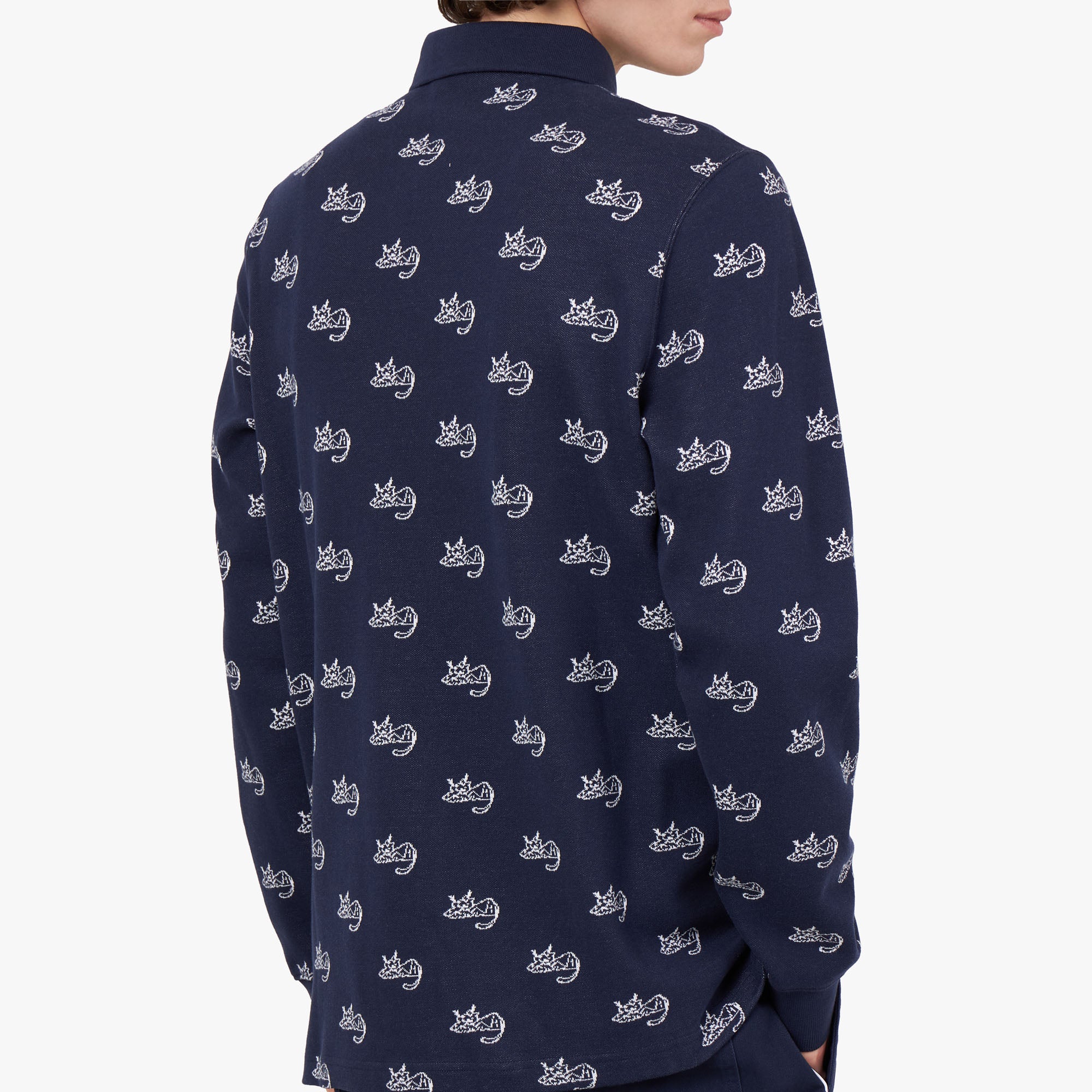 Puma x Noah Jacquard Polo Shirt / Puma Navy - Image 4