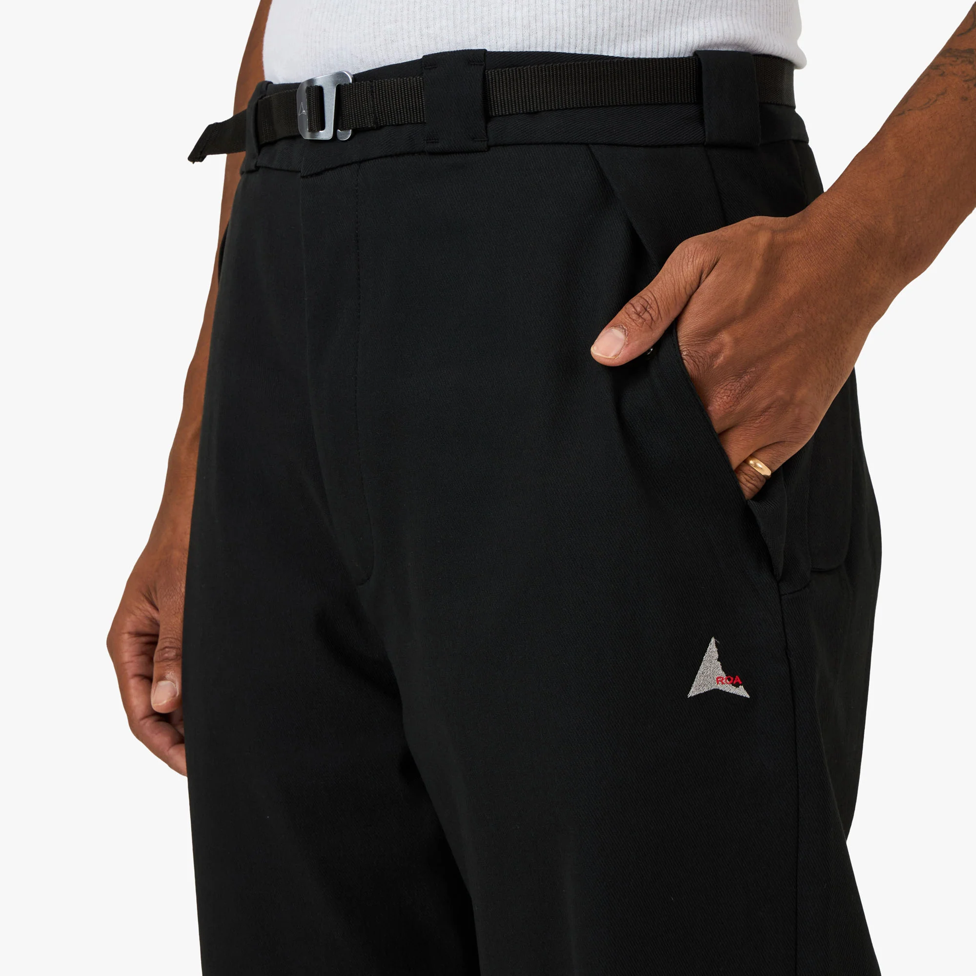 ROA Buckle Chino Pant Black - Image 4
