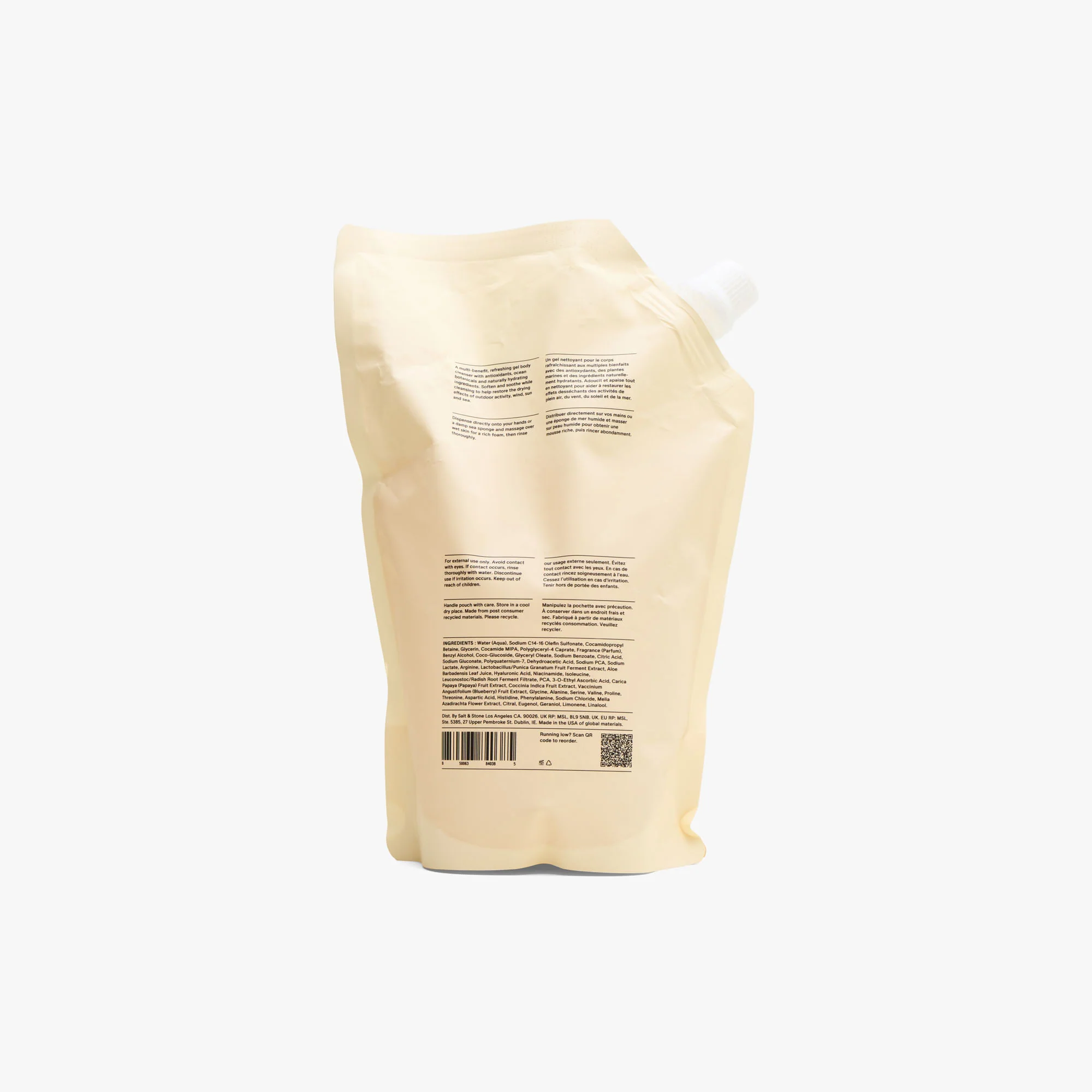 SALT & STONE Body Wash Refill Pouch Neroli & Basil - Image 2