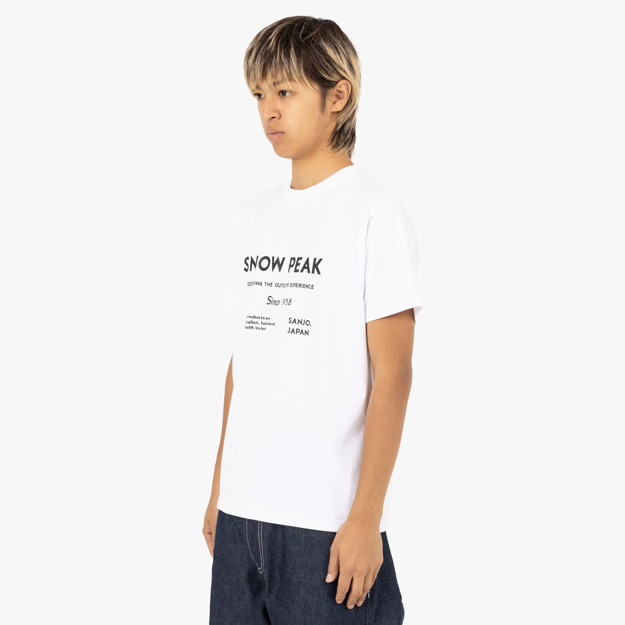 Snow Peak SP Typography T-Shirt / White - Image 2