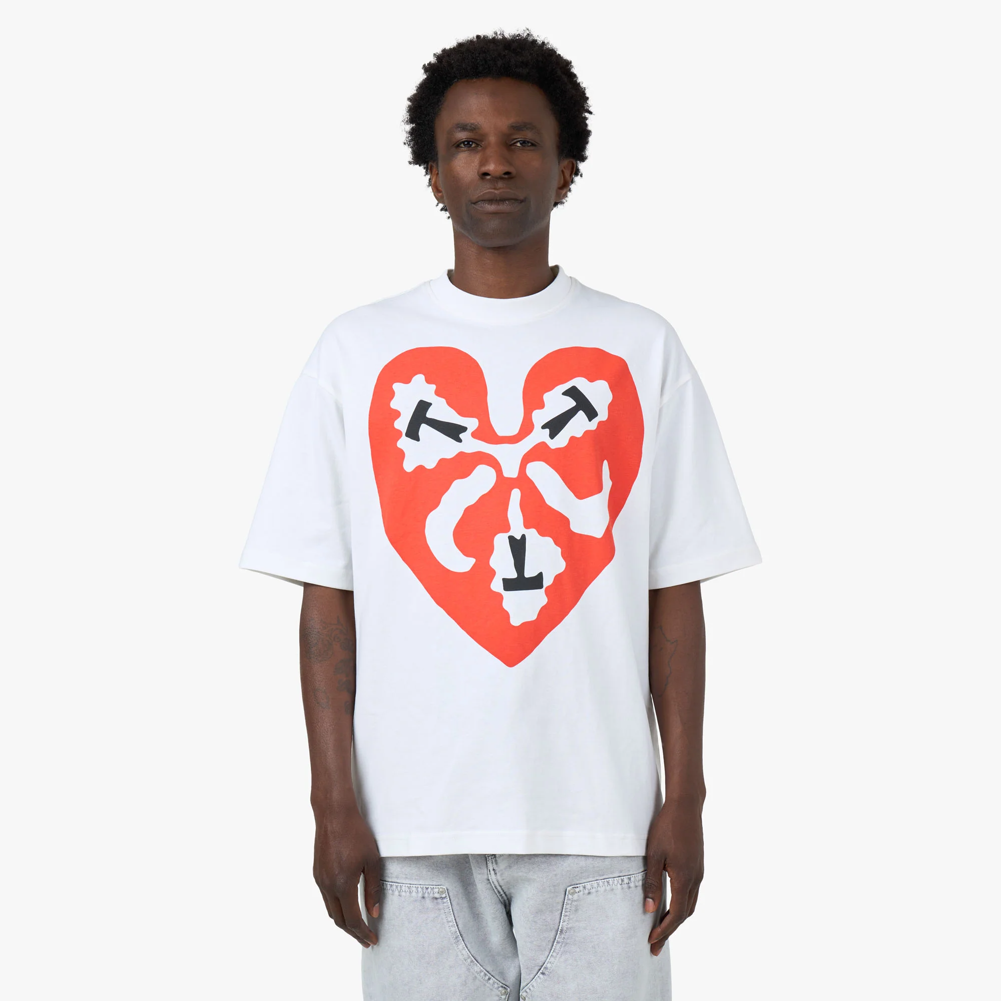 The Trilogy Tapes TTT Heart T-Shirt / White