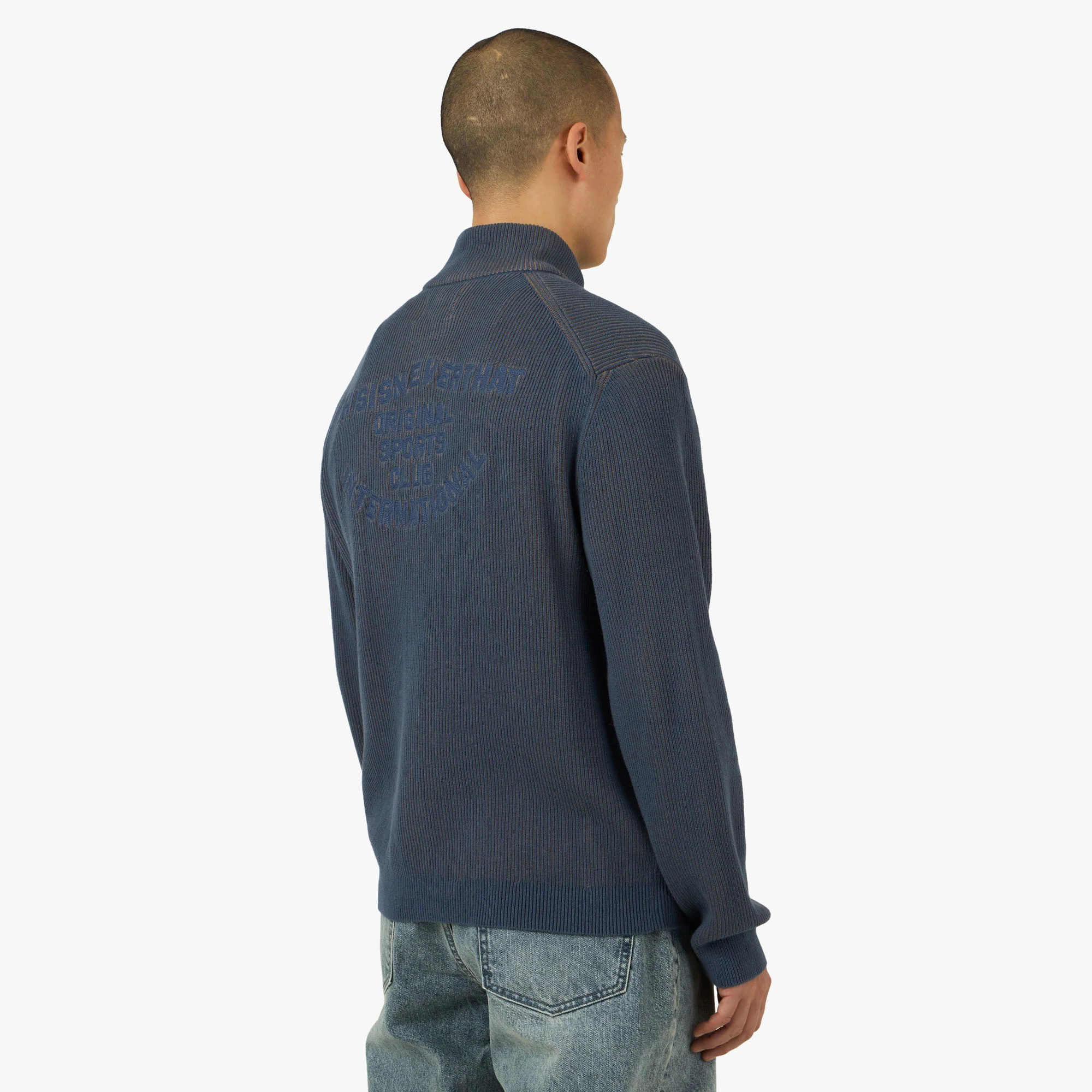 thisisneverthat Full Zip Cardigan Slate - Image 3