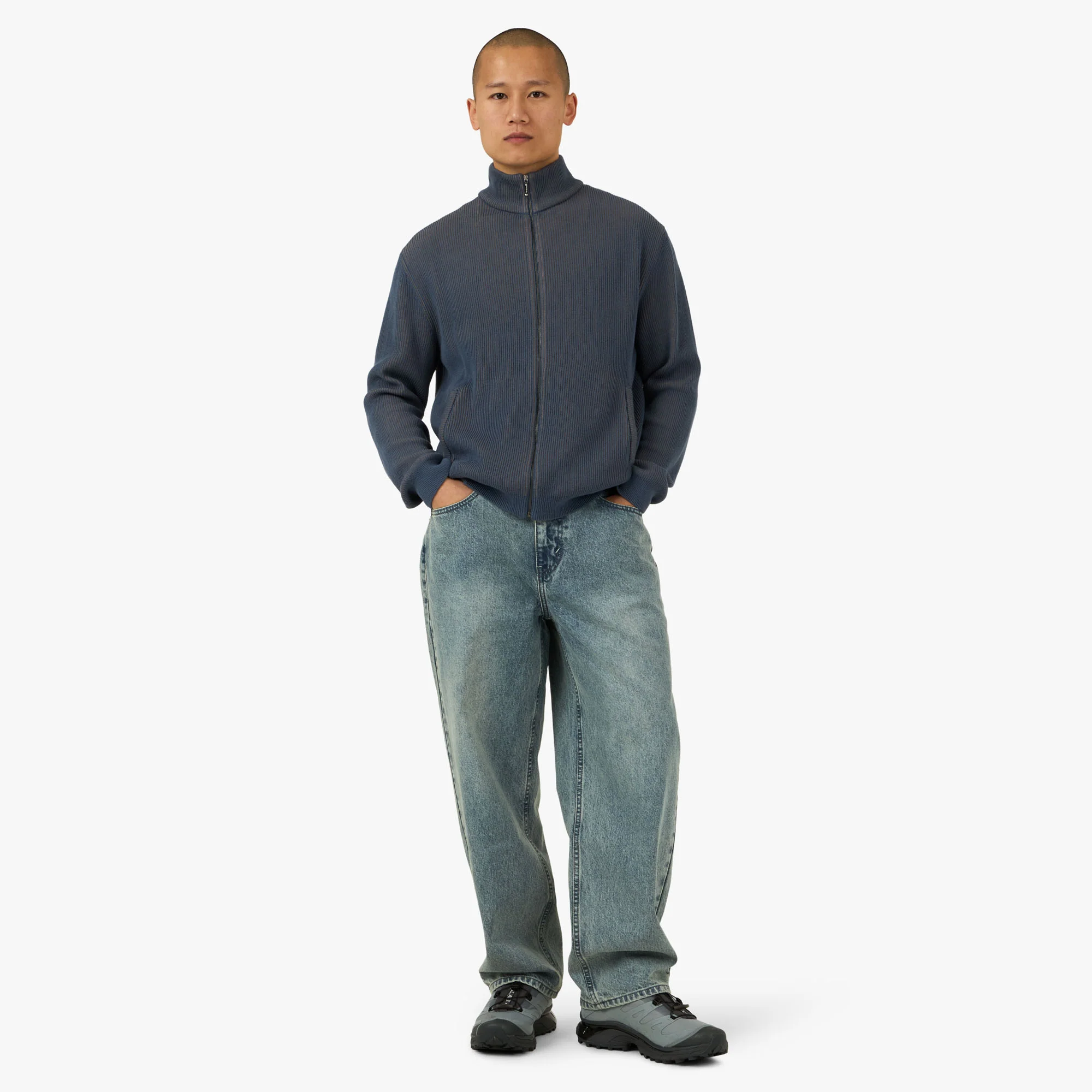 thisisneverthat Full Zip Cardigan Slate - Image 6