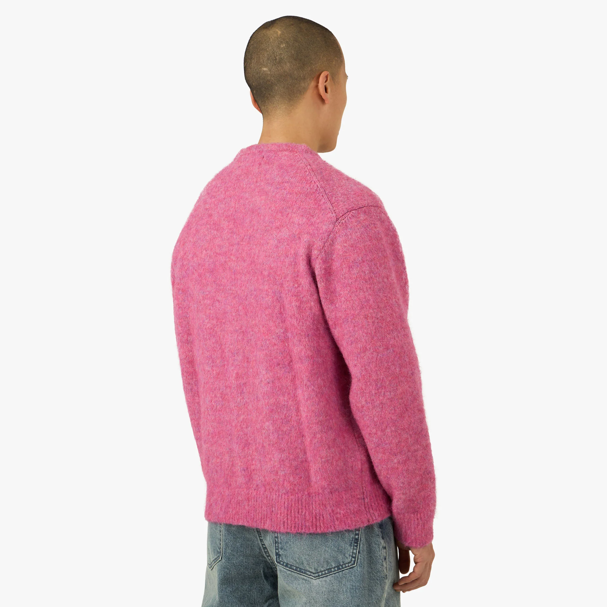 thisisneverthat Hairy Knit Cardigan Pink - Image 3
