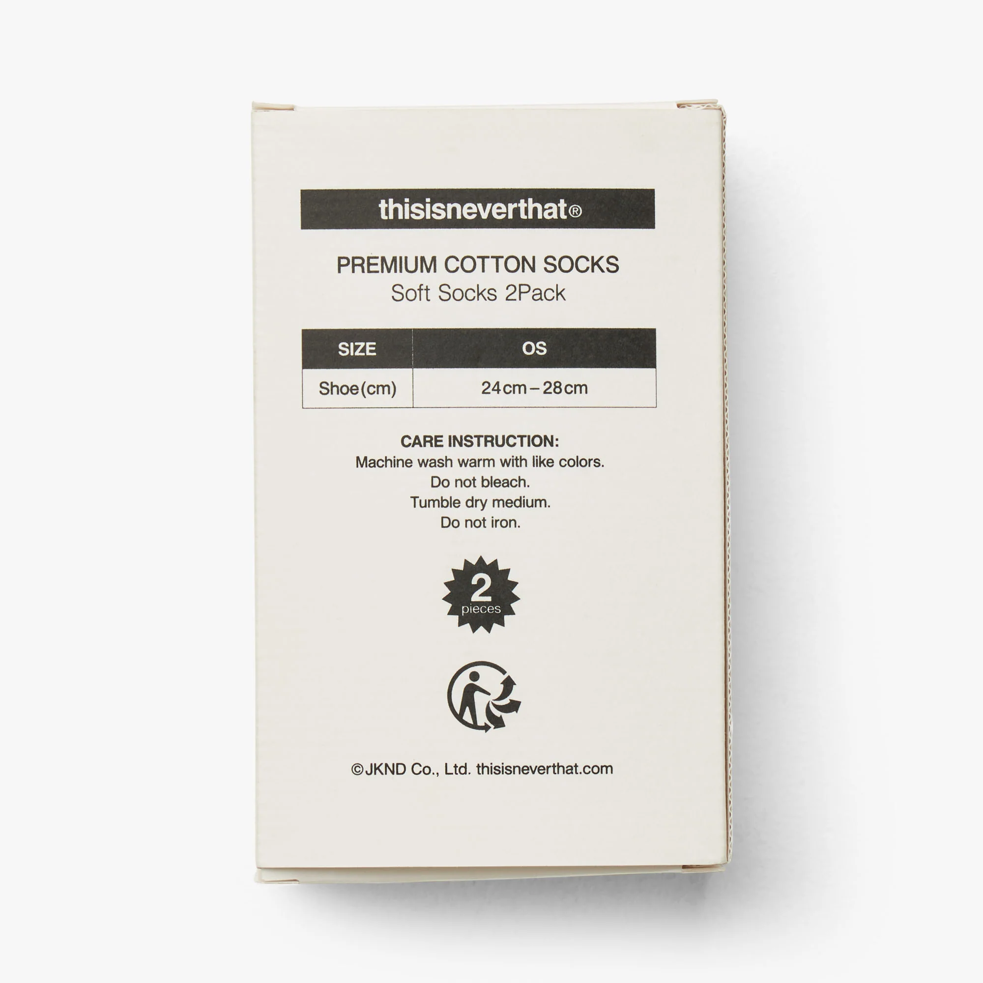 thisisneverthat Soft Socks 2Pack White - Image 2