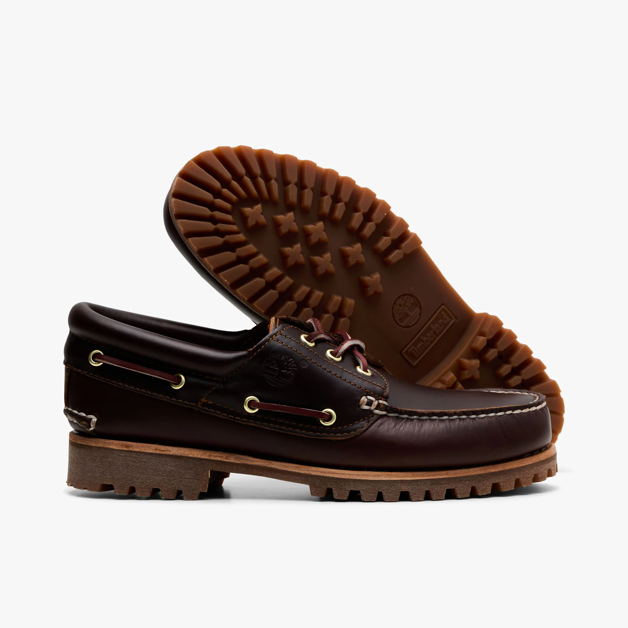 Timberland 3-Eye Boat Shoe Brown Leather - Image 2