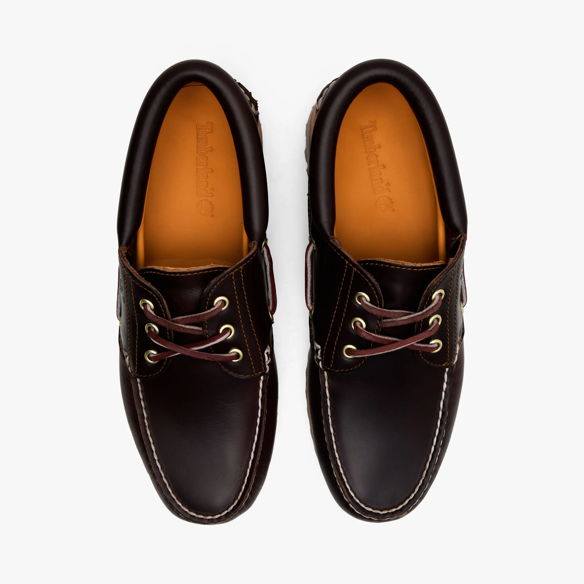 Timberland 3-Eye Boat Shoe Brown Leather - Image 5