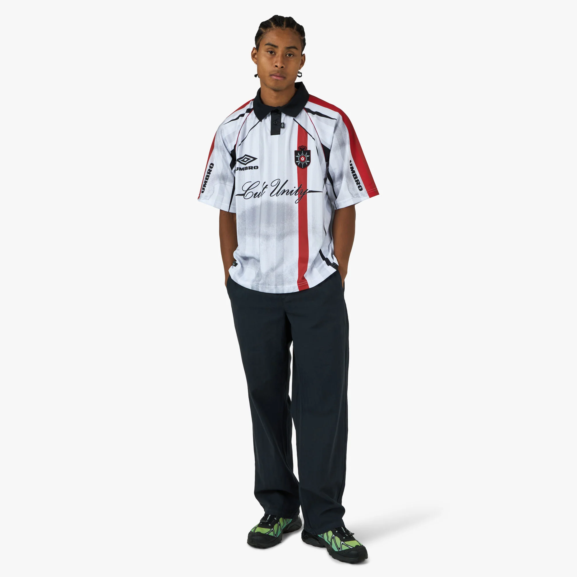 Umbro 01/03 Polo White / Red - Image 6