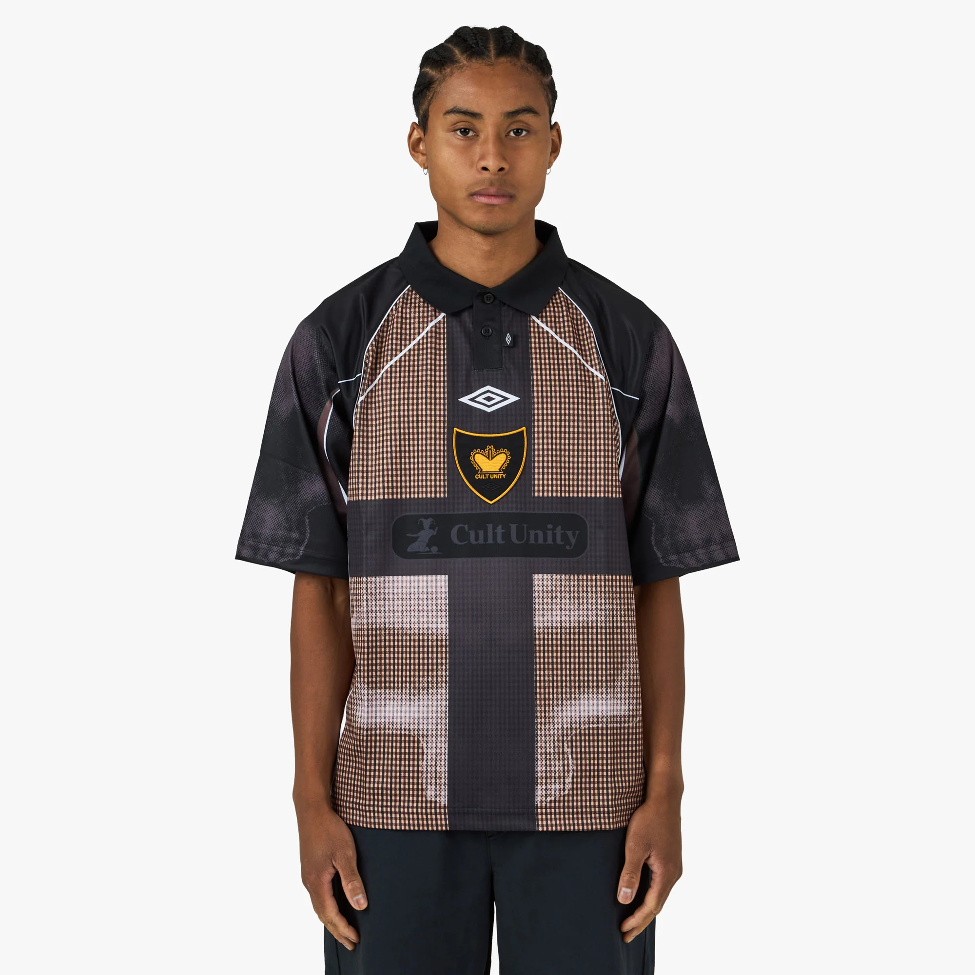 Umbro Cult Unity Check Polo Beige / Black