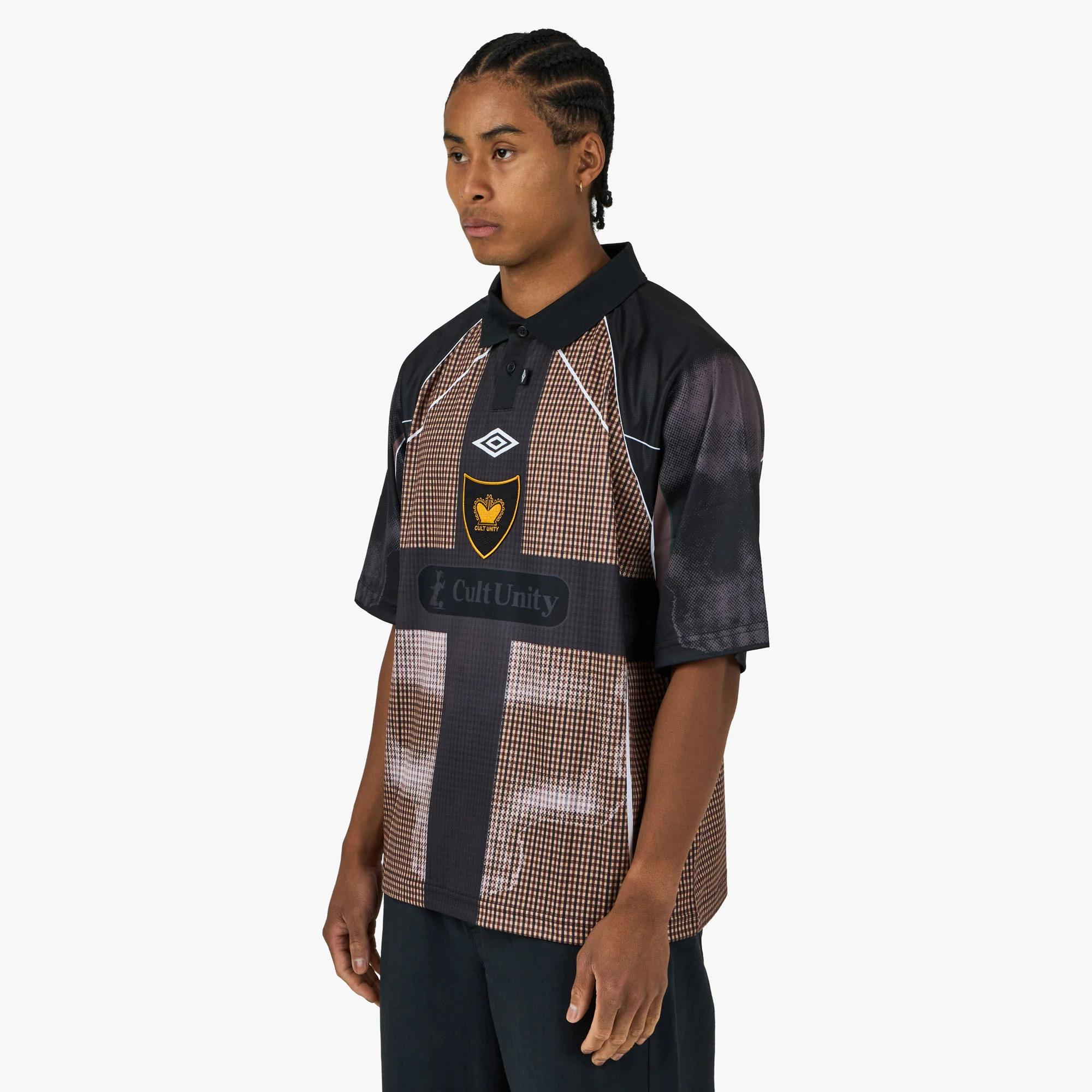 Umbro Cult Unity Check Polo Beige / Black - Image 2