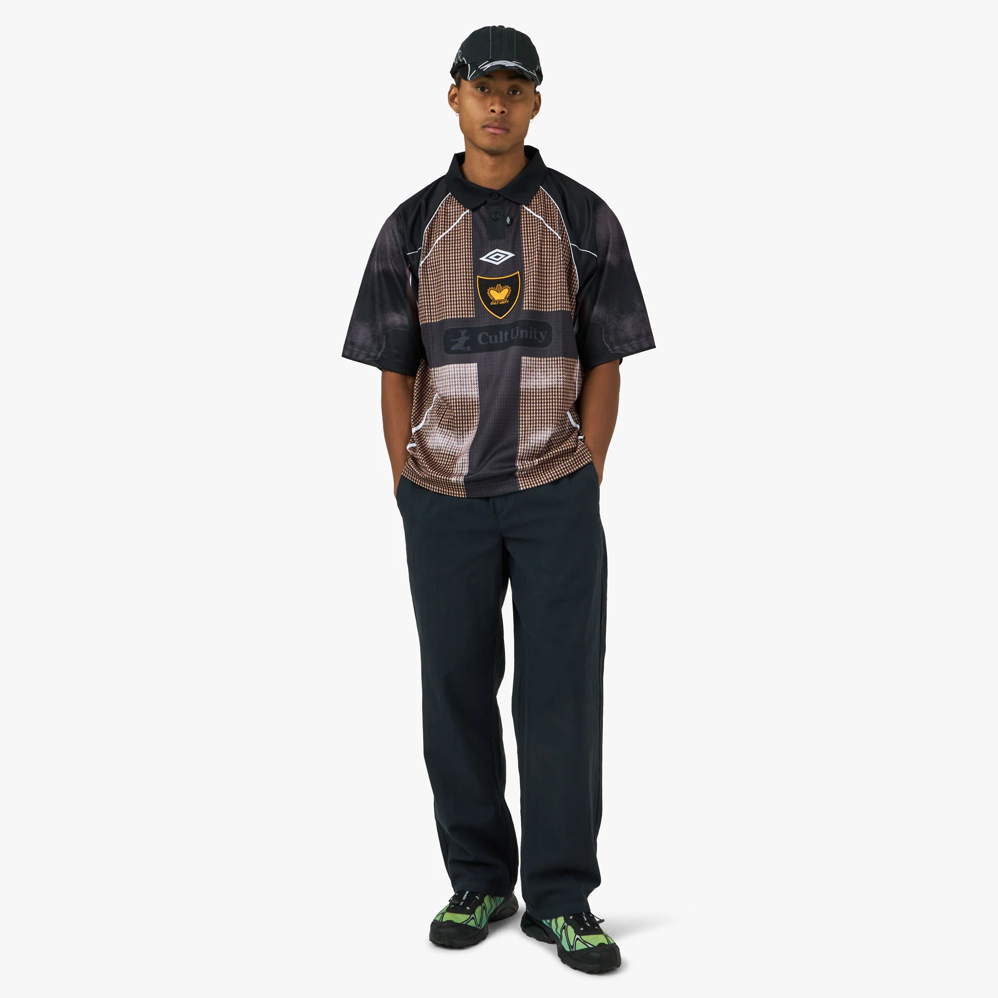 Umbro Cult Unity Check Polo Beige / Black - Image 6